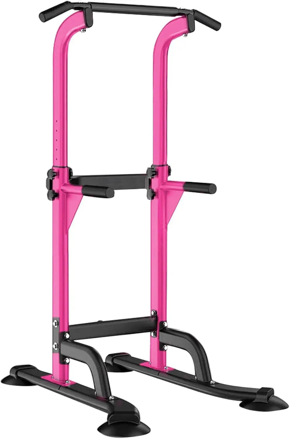 Power Tower Pull Up Bar and Dip Station Adjustable Height Dip Stand Multi-Functional Strength Training Fitness Workout Station