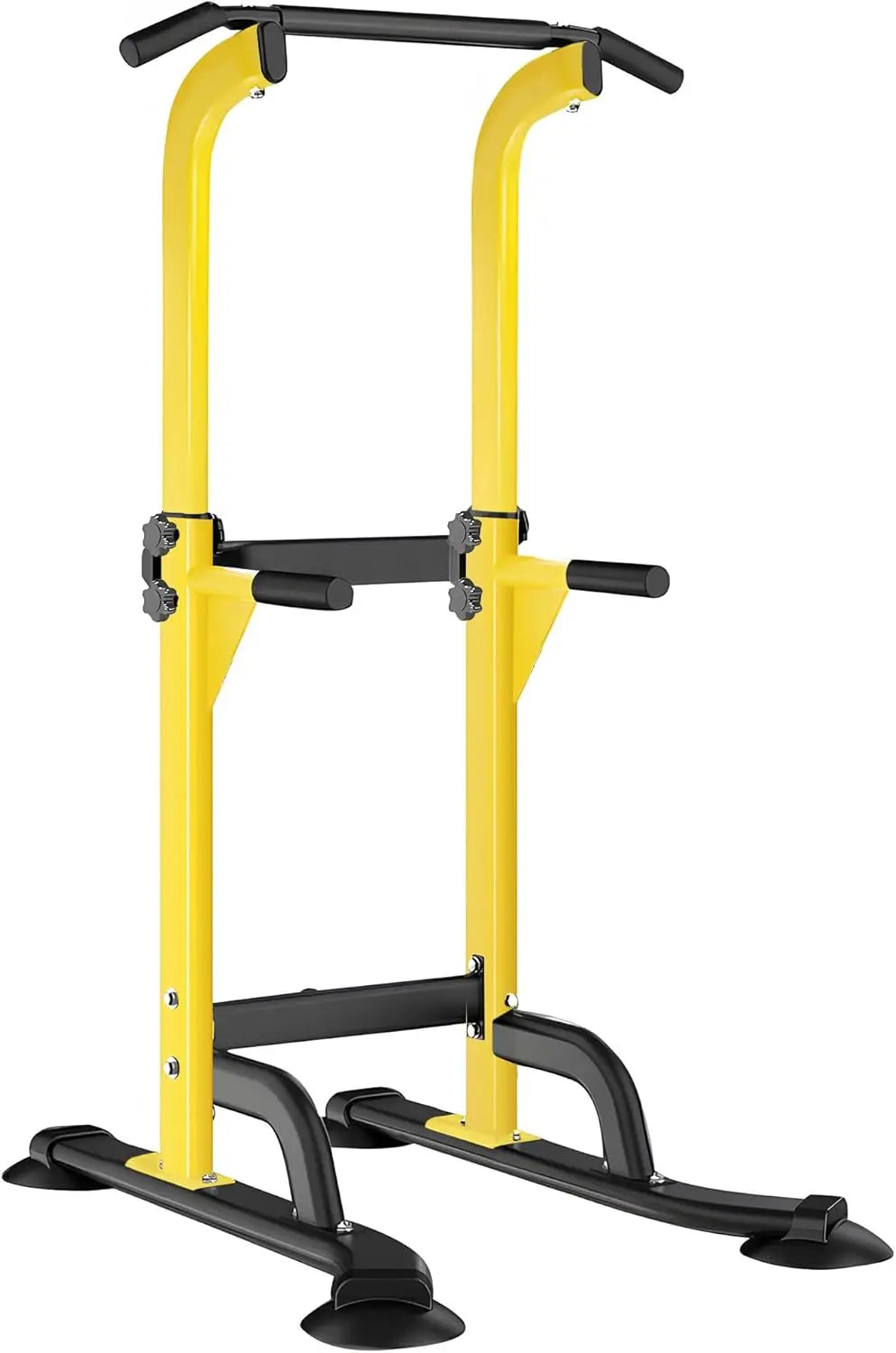 Power Tower Pull Up Bar and Dip Station Adjustable Height Dip Stand Multi-Functional Strength Training Fitness Workout Station